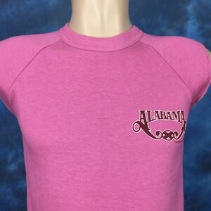 NOS vtg 80s ALABAMA CONCERT CREWNECK MUSCLE SWEATSHIRT Sweater‎ XXS country rock